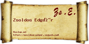 Zsoldos Edgár névjegykártya